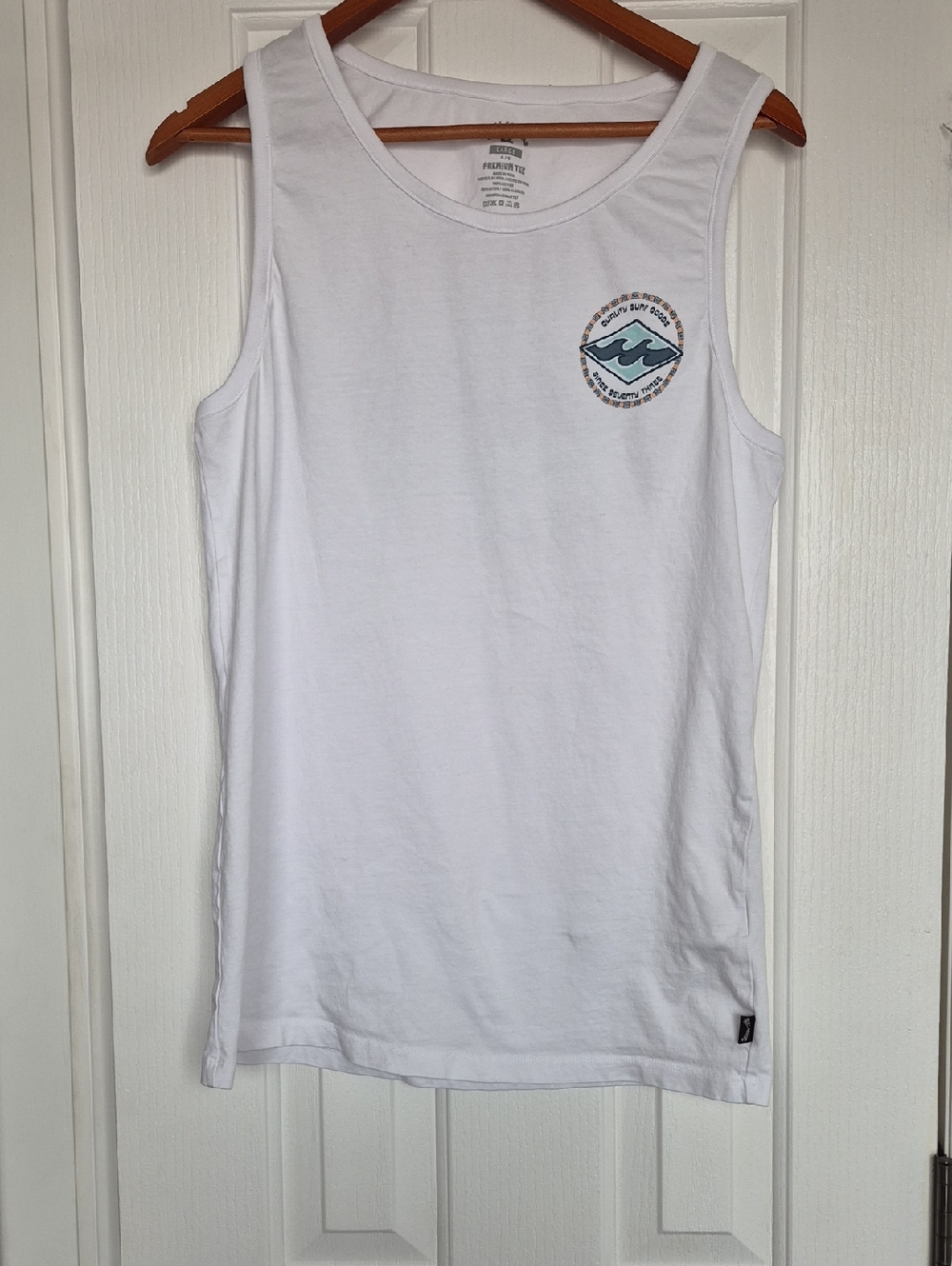 White Graphic Pocket-Print Tank Top